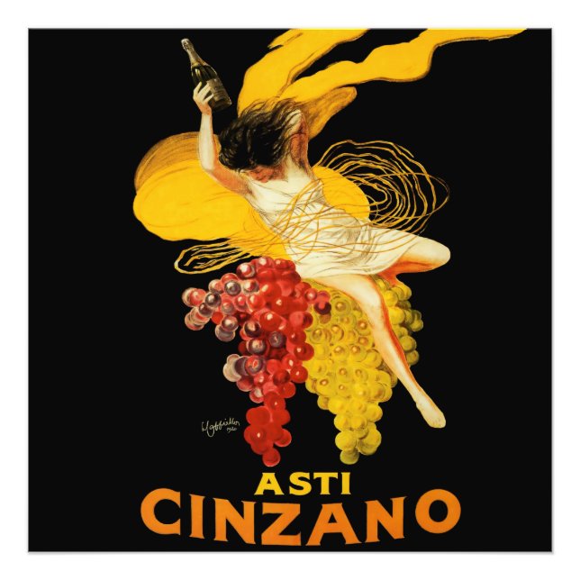Impression Photo Publicité pour le cocktail Cinzano de Leonetto Cap (Devant)