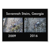 Puis et maintenant - Savannah Stairs, GA
