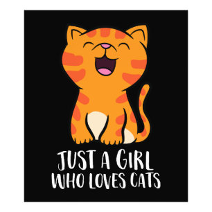Impression Photo Pullover Just a Girl qui aime les chats