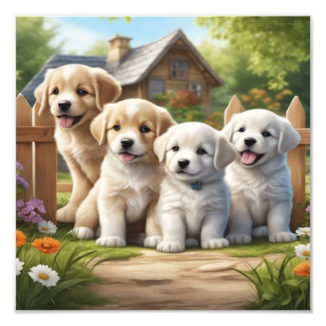 Impression Photo Puppy Nursery & Children's Room Prints (Devant)