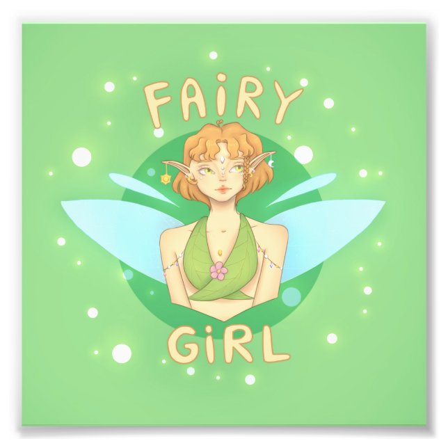 Impression Photo Quadro Fairy Girl de fada com estilo (Devant)