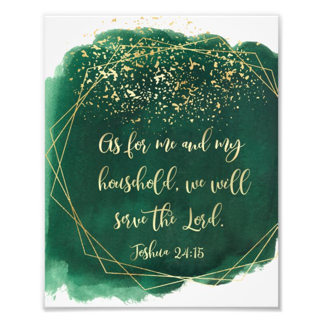 Impression Photo Quant à moi et ma maison, Ecriture d'Aquarelle (Devant)