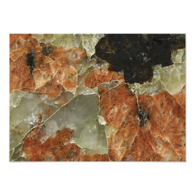 Impression Photo Quartz orange, noir et clair (Devant)