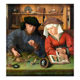 Impression Photo Quentin Matsys - Le Moneylender et sa femme