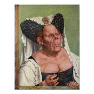 Impression Photo Quentin Matsys - Une vieille femme grotesque