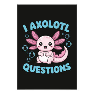 Impression Photo Questions sur l'Axolotl