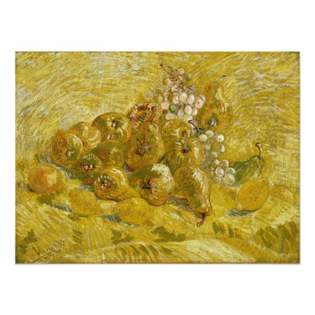 Impression Photo Quinces Lemons Pears Raisins de Van Gogh (Devant)
