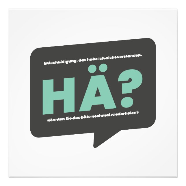 Impression Photo Quoi ? Définition de l'humour allemand (Devant)