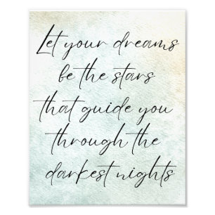 Impression Photo Quote d'inspiration Motivational Watercolor