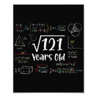 Racine carré de 121 11e anniversaire 11 ans Cadeau