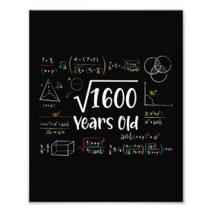 Impression Photo Racine carré de 1600 40e anniversaire 40 ans Cadea