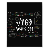 Racine carré de 169 13e anniversaire 13 ans Cadeau