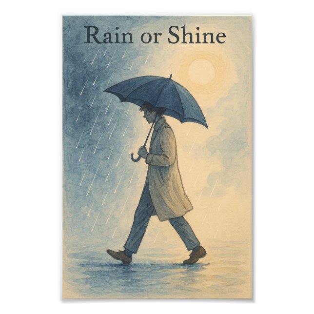 Impression Photo Rain or Shine” Art Print – Dreamy Literary  (Devant)