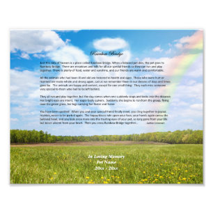 Impression Photo Rainbow Bridge FEMALE Chien Sympathie Imprimer