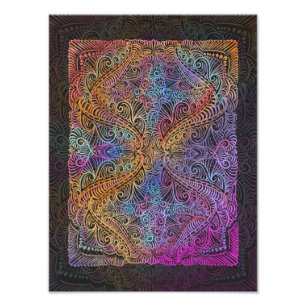 Impression Photo Rainbow Kaleidoscope Mandala