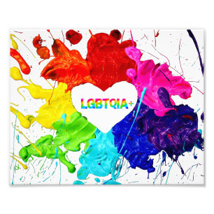 Impression Photo Rainbow Modern Stripe LGBT