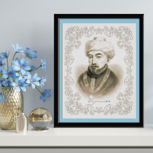 Impression Photo Rambam Maimonides avec signature Vintage