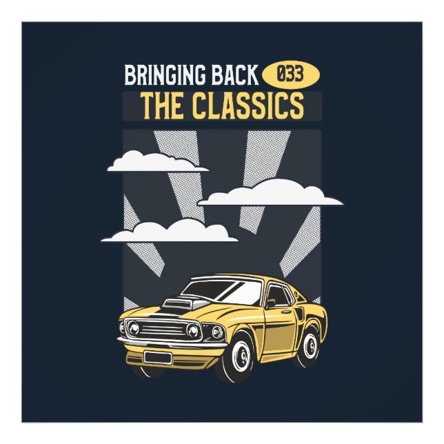 Impression Photo Ramenez la voiture classique Retro Muscle (Devant)
