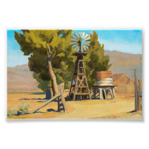 Impression Photo Ranch Windmill, Carson, Nevada par Maynard Dixon