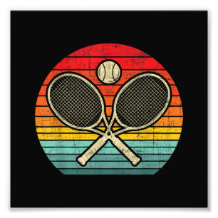 Impression Photo Raquette de tennis Vintage Traversée Retro - Amate