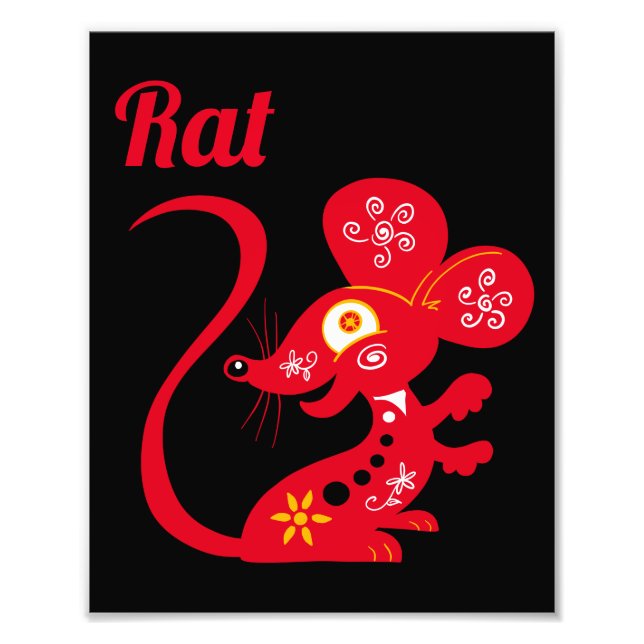 Impression Photo Rat zodiaque chinois (Devant)