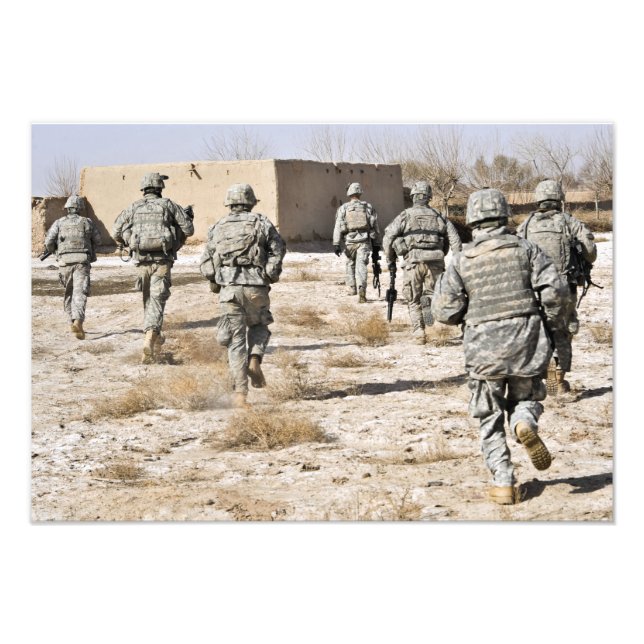 Impression Photo réaction des soldats à une attaque aux armes légèr (Devant)