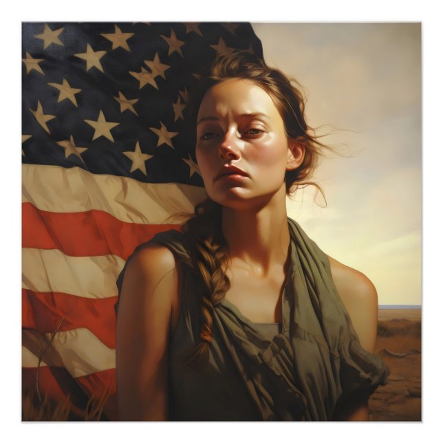 Impression Photo Réalisme American Girl (Devant)