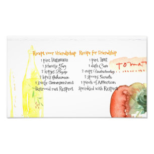 Impression Photo Recette de l'amitié