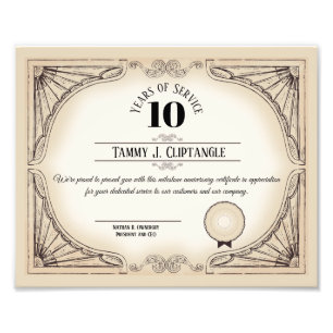 Impression Photo Récompense universelle d'anniversaire des employ