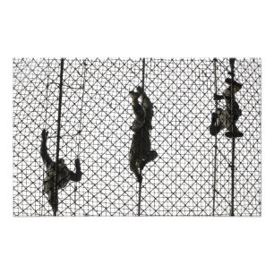 Impression Photo recrues accomplissant un obstacle