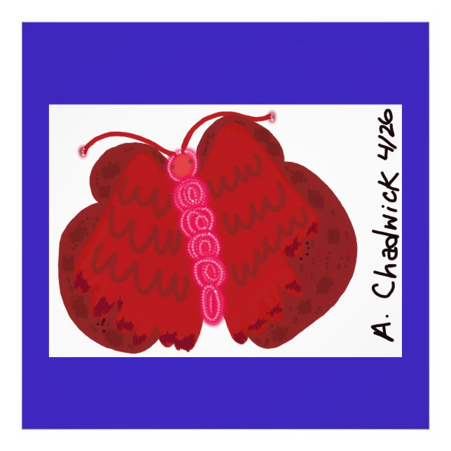 Impression Photo Red Angel Butterfly (Devant)