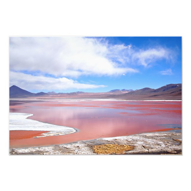 Impression Photo Red Lagoon, Laguna Colorada en Bolivie imprimer (Devant)