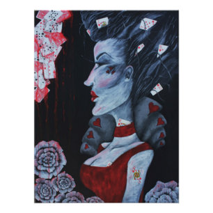 Impression Photo Red Queen Of Hearts Alice Wonderland Imaginaire Ar