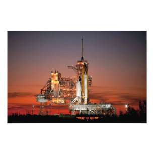 Impression Photo Red Sky for Space Shuttle Atlantis Launch