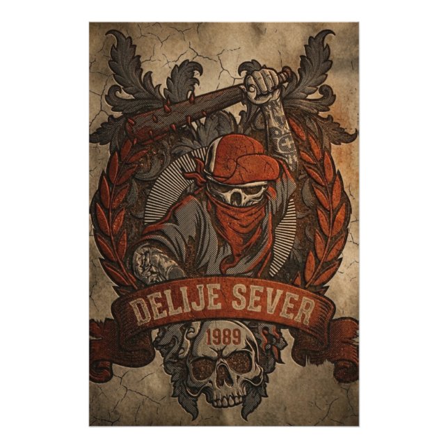 Impression Photo Red Star Belgrade Delije Sever 1989 (Devant)