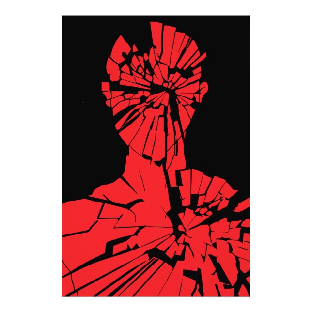 Impression Photo Reflet Rouge Brisé (Devant)