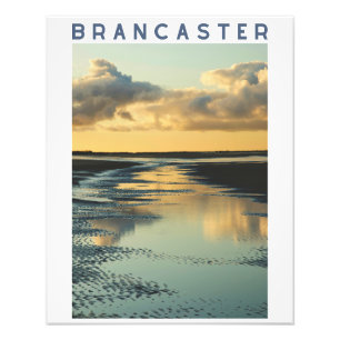 Impression Photo Reflets de la plage de Brancaster au coucher du so