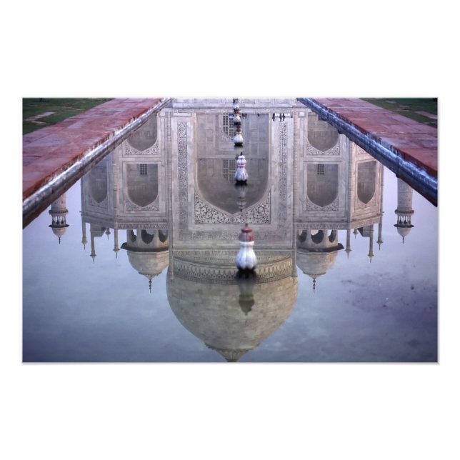 Impression Photo réflexion du Taj Mahal, Agra, Uttar Pradesh, (Devant)