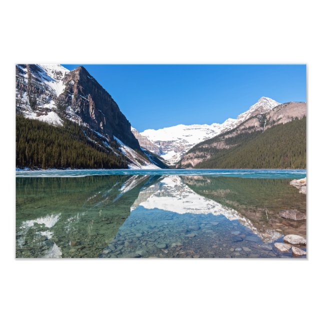 Impression Photo Réflexion sur le lac Louise - Banff NP, Canada (Devant)