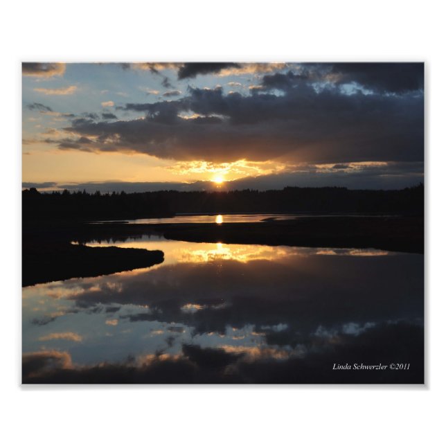 Impression Photo Réflexions de crépuscule 8X10 (Devant)