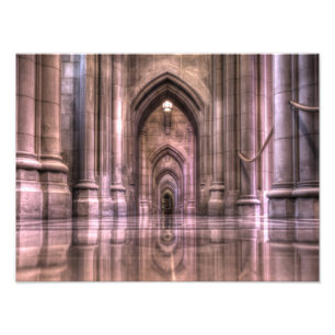 Impression Photo Réflexions de la cathédrale nationale de Washingto