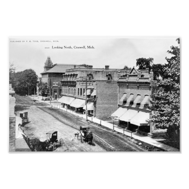 Impression Photo Regard North Croswell Michigan Vintage (Devant)