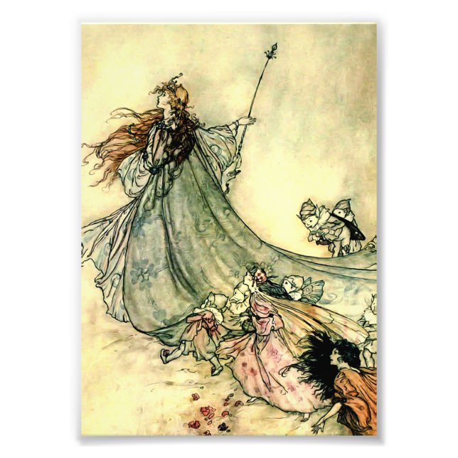 Impression Photo "Reine des fées" par Arthur Rackham (Devant)