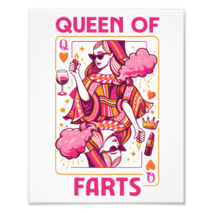 Impression Photo Reine des pets humour royal flatulence pet