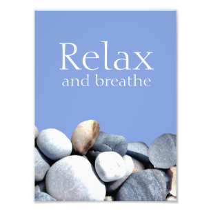 Impression Photo Relaxez-vous et respirez la citation Inspirante Ci