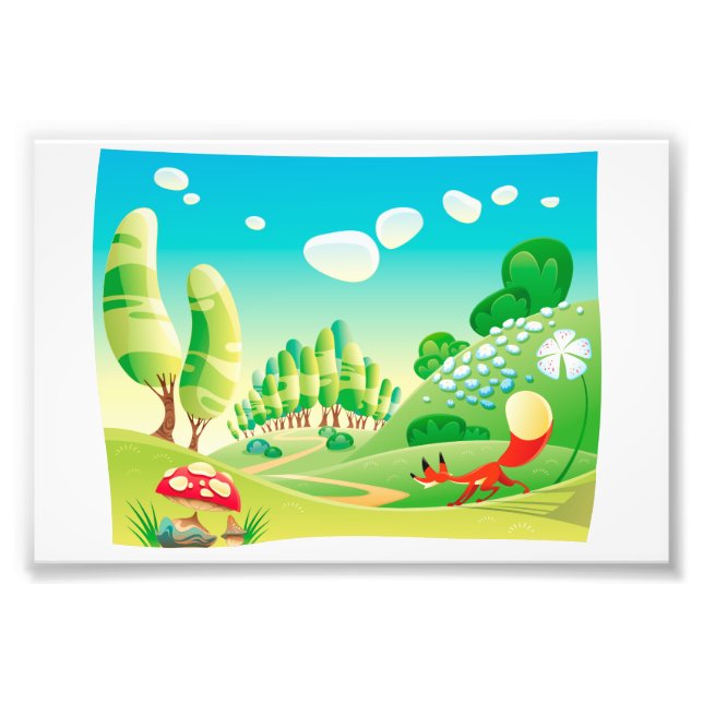 Impression Photo Renard dans le bois. (Devant)