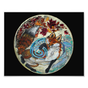 Impression Photo Renard spiral d'automne