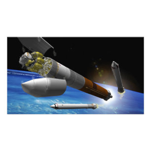 Impression Photo Rendu d'artiste d'une fusée de transport lourd