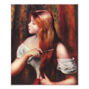 Impression Photo Renoir Young Girl Comportant Ses Cheveux Imprimer