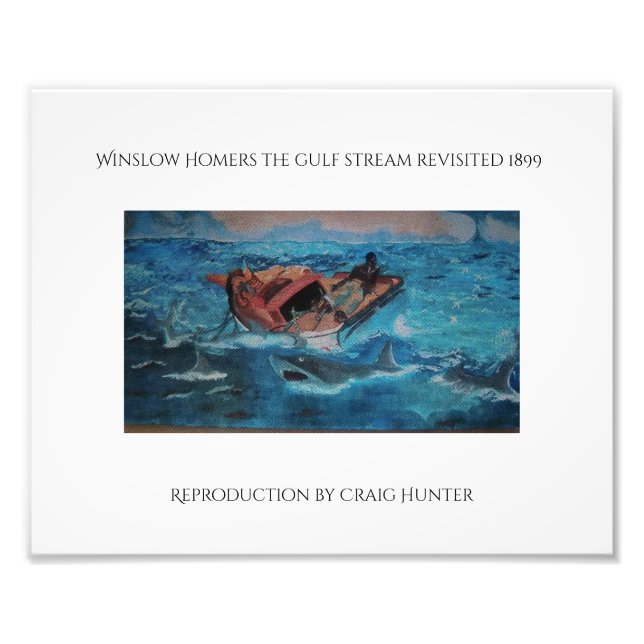 Impression Photo Reproduction de Winslow Homers du Gulf Stream (Devant)